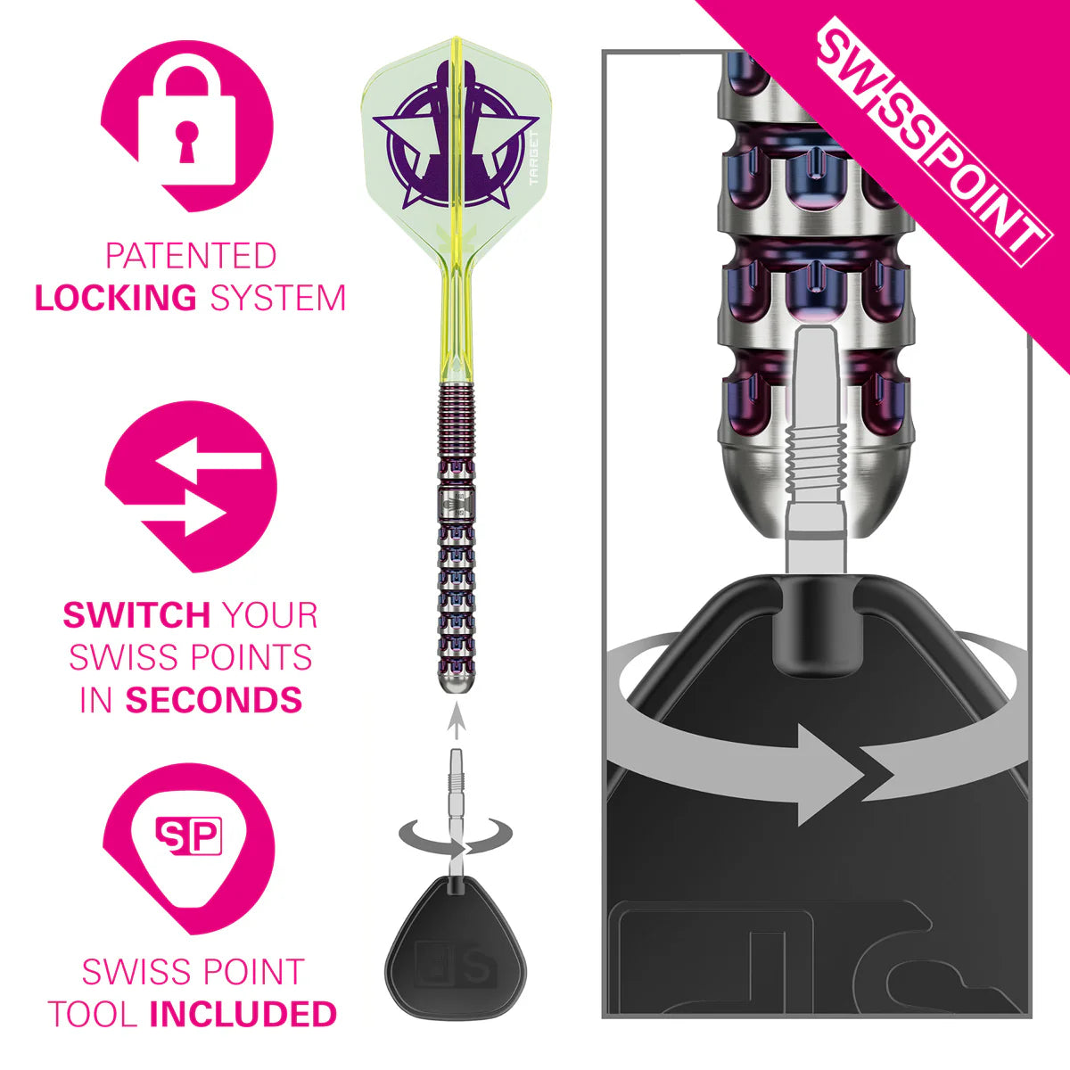 LUKE LITTLER WORLD CHAMPION 2025 EDITION 90% TUNGSTEN SP STEEL TIP DARTS BY TARGET