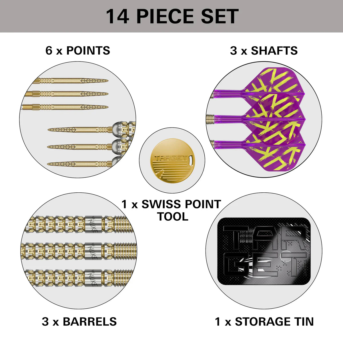 LUKE LITTLER G1 PRODIGY 90% TUNGSTEN SP STEEL TIP DARTS BY TARGET