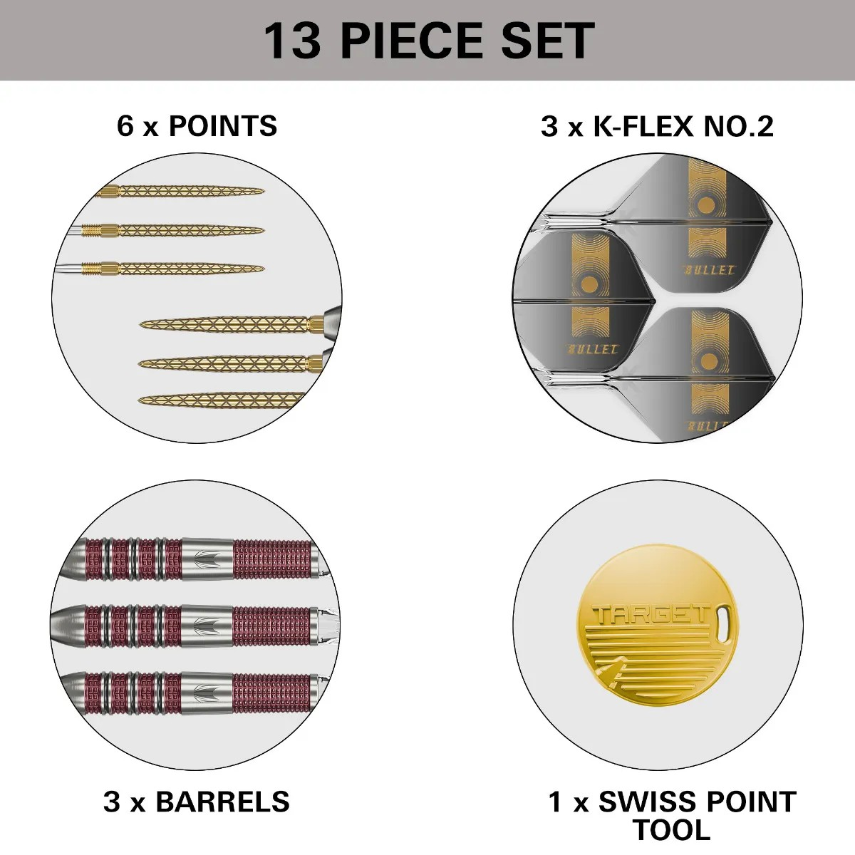 Stephen Bunting 95K 95% Tungsten SP Steel Tip Darts by Target