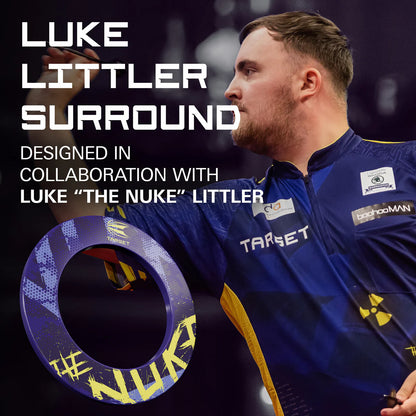 LUKE 'THE NUKE' LITTLER DARTBOARD SURROUND BY TARGET