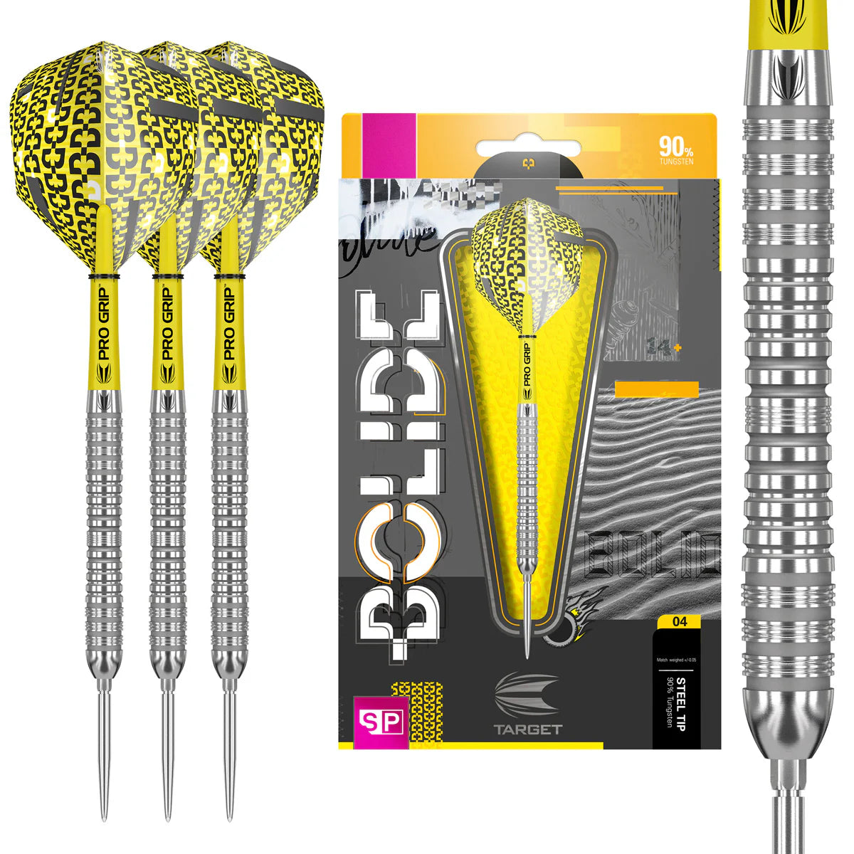 BOLIDE 04 SWISS POINT 90% TUNGSTEN STEEL TIP DARTS BY TARGET