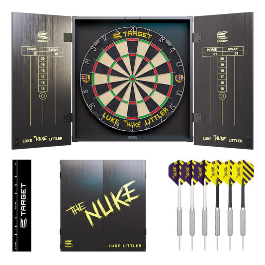 LUKE 'THE NUKE' LITTLER CABINET & DARTBOARD SET BY TARGET