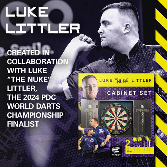 LUKE 'THE NUKE' LITTLER CABINET & DARTBOARD SET BY TARGET