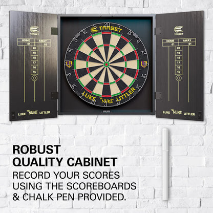LUKE 'THE NUKE' LITTLER CABINET & DARTBOARD SET BY TARGET