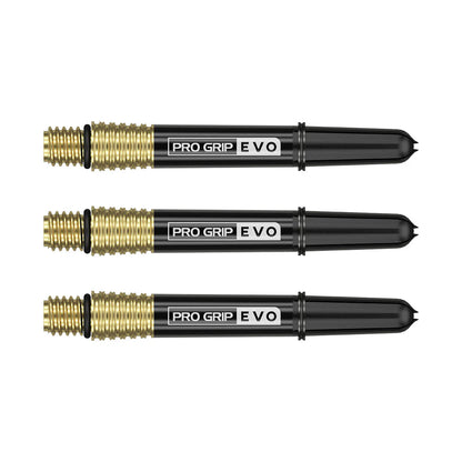 GOLD PRO GRIP EVO AL DART STEMS / SHAFTS BY TARGET