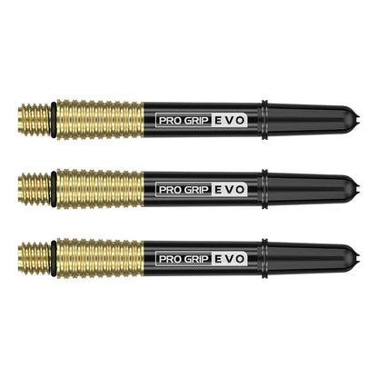 GOLD PRO GRIP EVO AL DART STEMS / SHAFTS BY TARGET