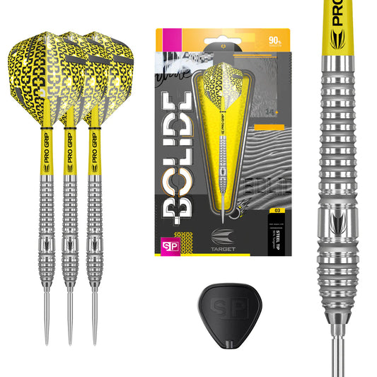 BOLIDE 03 SWISS POINT 90% TUNGSTEN STEEL TIP DARTS BY TARGET
