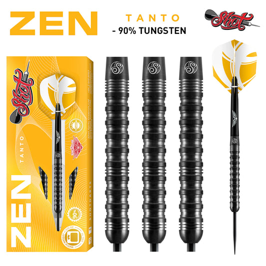ZEN TANTO 90% TUNGSTEN STEEL TIP DARTS BY SHOT