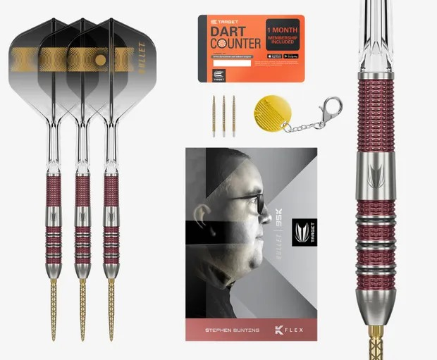 Stephen Bunting 95K 95% Tungsten SP Steel Tip Darts by Target
